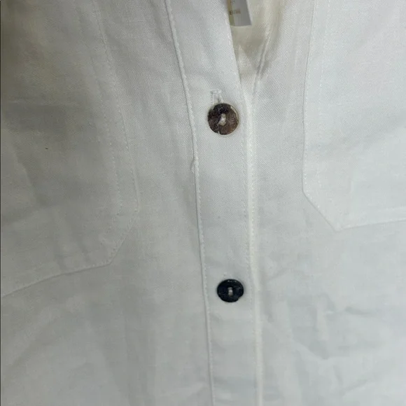 NWT SHOW ME YOUR MUMU White Basic Sleeveless Button Up Dress Size Small - Picture 8 of 15